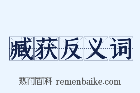 臧获反义词是什么意思的图片